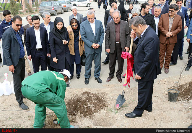 مراسم کاشت 32 درخت به نام شهدای سانچی