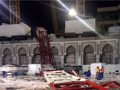 جرثقیل سقوط کرده در مسجدالحرام متعلق به شرکت جانشین ولیعهد عربستان است