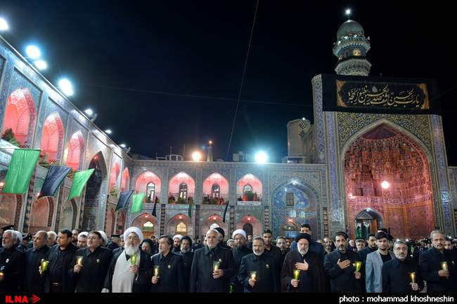 مراسم شام غریبان در حرم مطهر رضوی