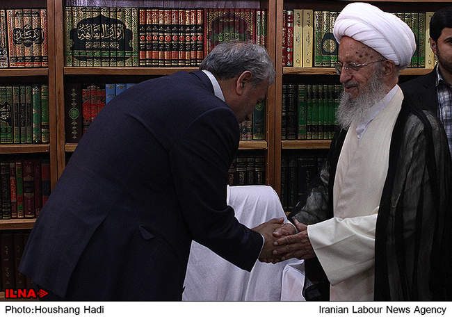دیدار وزیر تعاون، کار و رفاه اجتماعی با مراجع تقلید استان قم-1