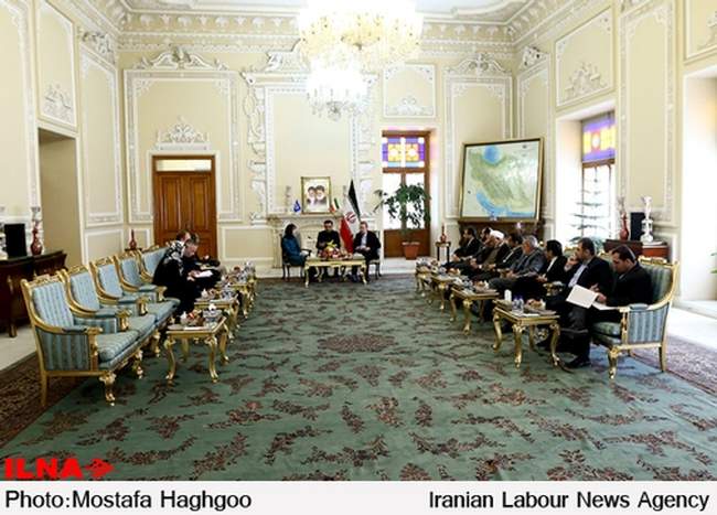دیدار کاترین اشتون و علی لاریجانی