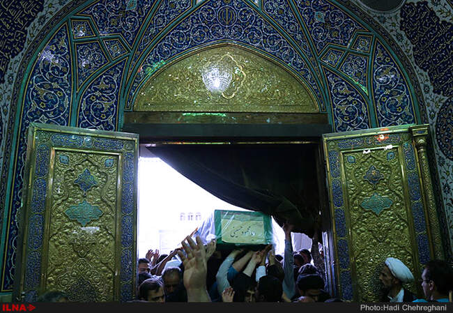 تشییع پیکر دو شهید مدافع حرم در قم