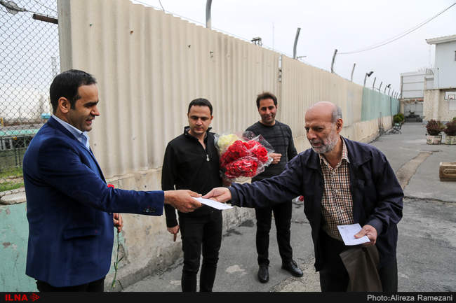 دیدار نوروزی علیرضا محجوب (دبیرکل خانه کارگر) و افشین حبیب زاده از پر