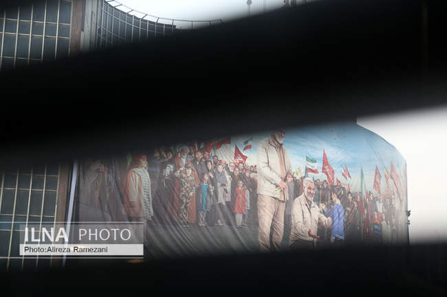 دیوار نگاره شهید حاج قاسم سلیمانی