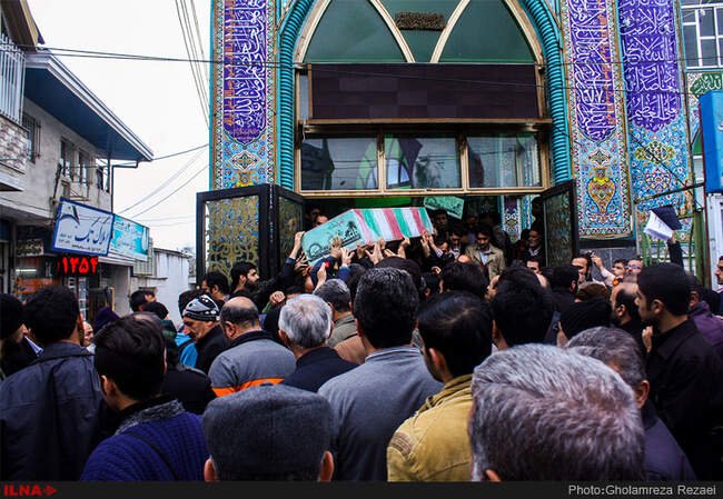تشیع پیکر مطهر دو شهید گمنام در ساری‎
