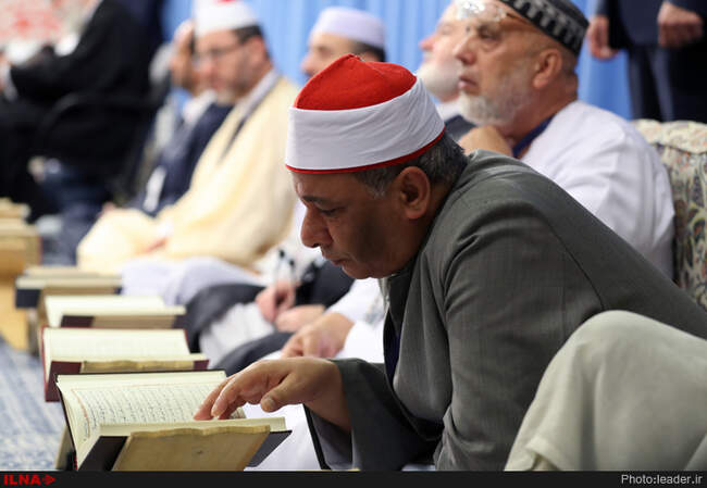 دیدار شرکت‌کنندگان مسابقات بین‌المللی قرآن با رهبر انقلاب 