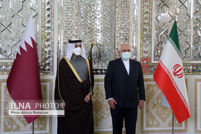 دیدار وزیر خارجه قطر با محمد جواد ظریف