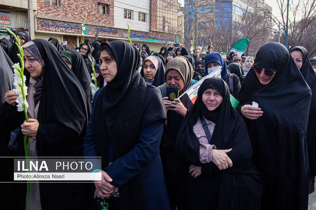 تشییع شهدای مدافع امنیت در قزوین به روایت تصویر