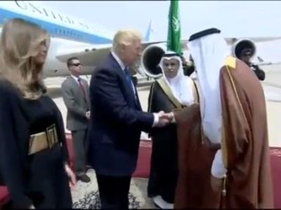 ترامپ وارد ریاض شد+ تصاویر