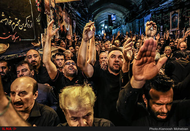 مراسم عزاداری تاسوعای حسینی در بازار تهران