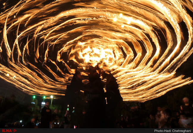 آئین سنتی مشعل گردانی نجفی های مقیم قم