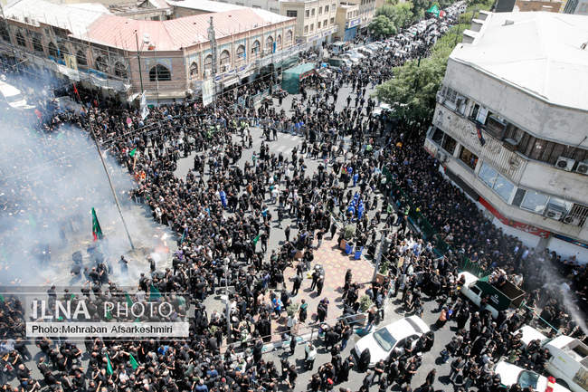 مراسم خیمه‌سوزان ظهر عاشورا در چهارراه گلوبندک تهران /2