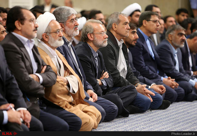 گزارش تصویری دیدار رئیس و نمایندگان مجلس با رهبر انقلاب