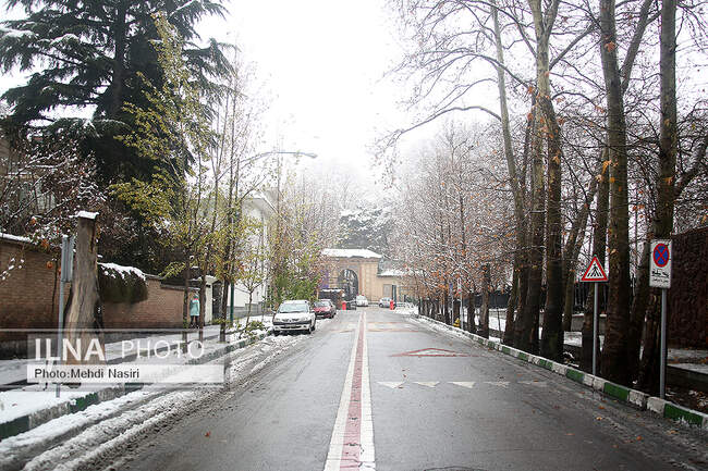 برف زمستانی در سعدآباد