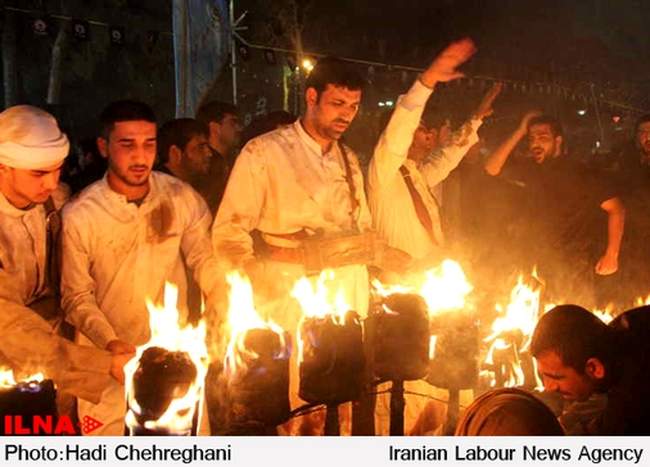 آئین عزاداری ومشعل گردانی نجفیهای مقیم قم