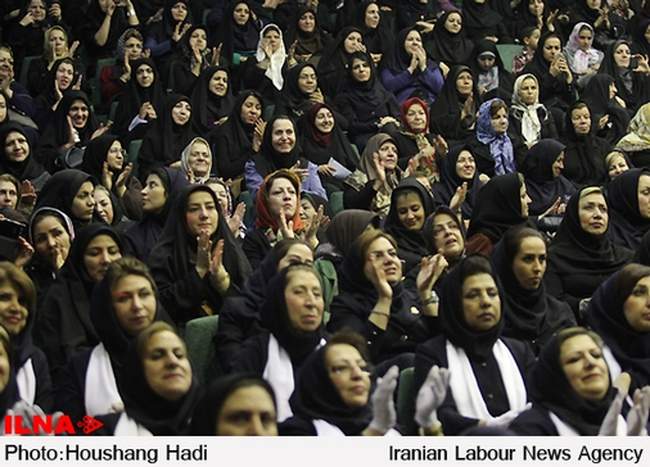 همایش تجلیل از گارگران نمونه زن با حضور آیت الله هاشمی رفسنجانی