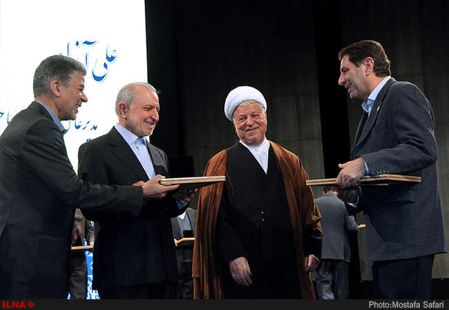 حضور آیت الله هاشمی رفسنجانی در ششمین جشنواره ملی تجلیل از تلاشگران کیفیت کشور