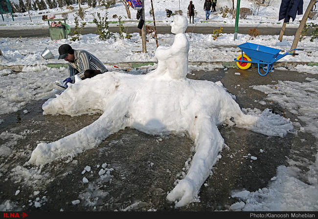 جشنواره ساخت مجسمه های برفی در تهران