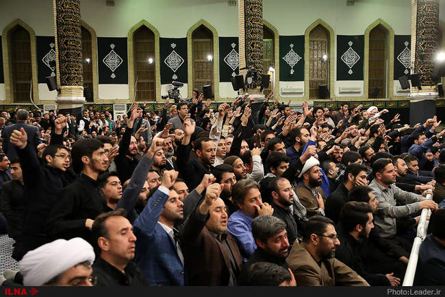 دومین شب از مراسم عزاداری ایام شهادت حضرت فاطمه‌زهرا(س) با حضور رهبر 
