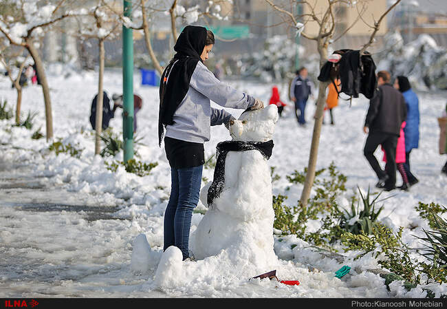 جشنواره ساخت مجسمه های برفی در تهران