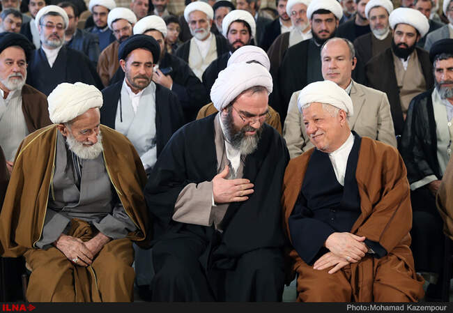 دیدار علما و فضلای حوزه علمیه قم با آیت الله هاشمی رفسنجانی