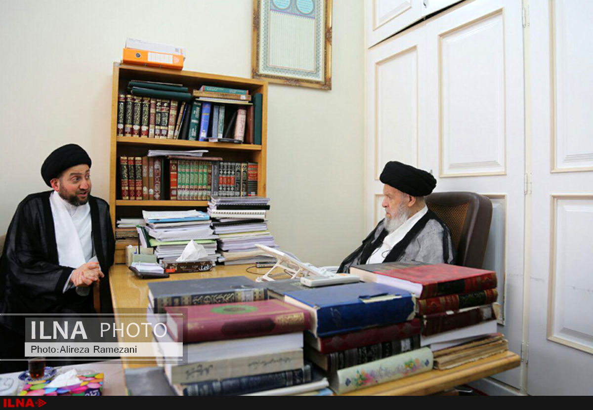 عمار حکیم با آیت‌الله موسوی اردبیلی دیدار کرد