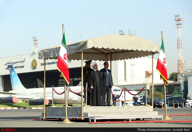 مراسم بدرقه رییس جمهور در سفر به سه کشور جنوب شرق آسیا