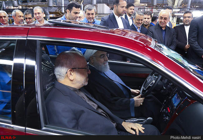 مراسم افتتاح و بهره برداری دو خط خودرو گروه صنعتی ایران خودرو با حضور رئیس جمهور