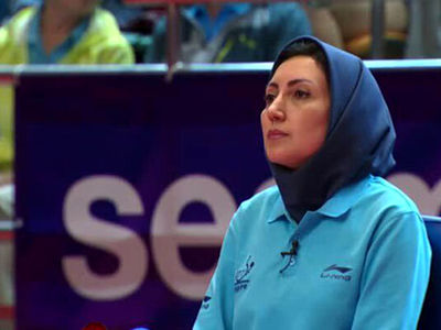 بانوی ایرانی، قاضی نیمه نهایی تنیس روی میز