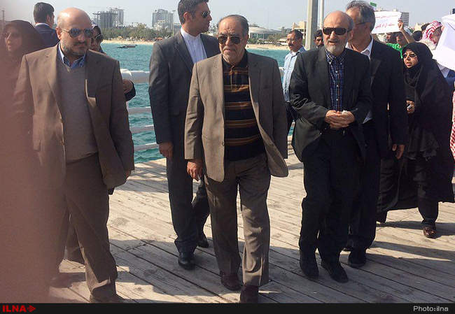 حجت‌الاسلام علی اکبر ناطق نوری در راهپیمایی یوم الله 22 بهمن/کیش