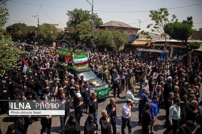 مراسم تشییع سرباز شهید مدافع امنیت فراجا در قزوین