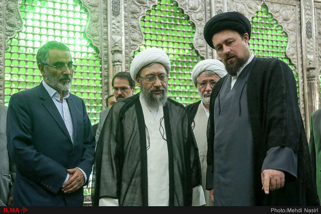 تجدید میثاق رییس قوه قضاییه و مسئولان عالی قضایی با آرمان‌های امام ر