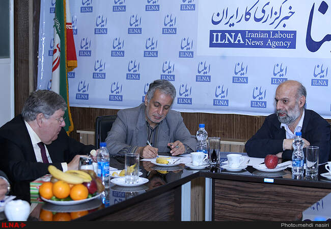 دیدار علیرضا محجوب دبیر کل خانه کارگر با تاپیولا مشاور عالی مدیر کل سازمان بین المللی کار