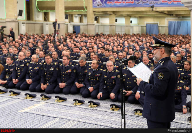 دیدار فرماندهان و کارکنان نیروی هوایی ارتش با رهبر انقلاب اسلامی