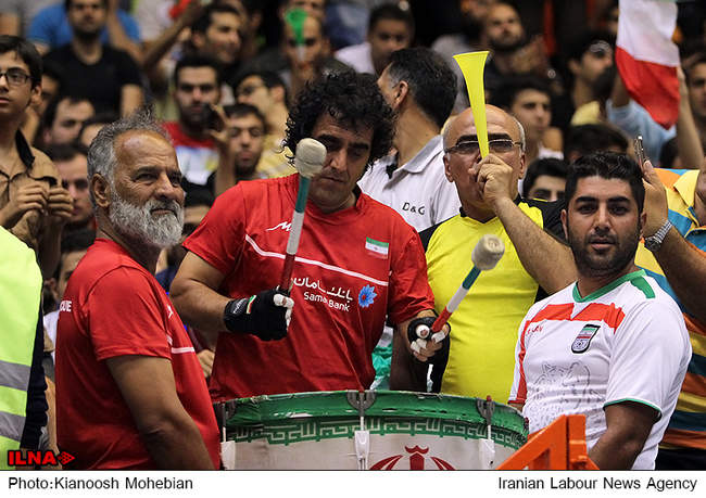 دیدار تیم های ملی والیبال ایران و آمریکا