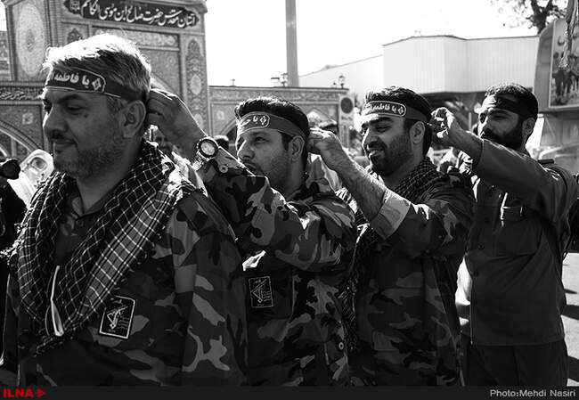 کاروان نمادین اعزام نیرو به جبهه های جنگ حق علیه باطل توسط شرکت واحد