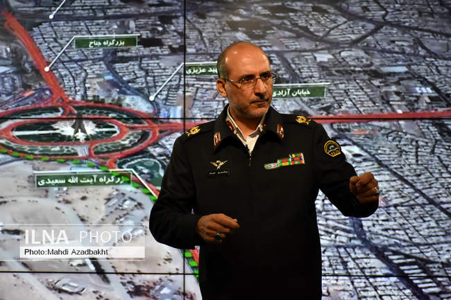 نشست رسانه ایی رییس پلیس راهور تهران بزرگ