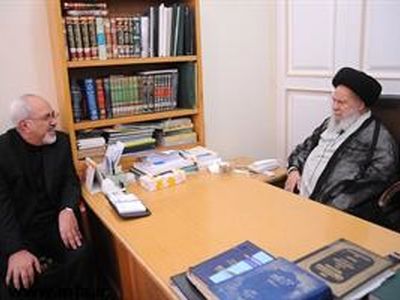 دیدار وزیر امور خارجه با آیت الله موسوی اردبیلی