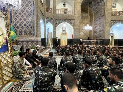 برگزاری حلقه های جهاد تبیین کارکنان وظیفه پدافند هوایی شمال شرق در حرم مطهر رضوی