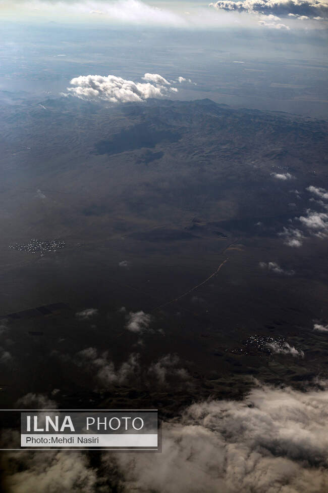 Aerial images of the snowy mountains on the border of Iran and Türkiye