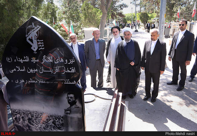 تجدید میثاق رئیس جمهور با آرمان‌های امام راحل و شهدای هشت سال دفاع مقدس