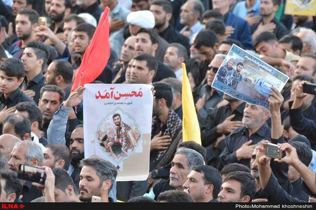 مراسم وداع با پیکر شهید حججی در حرم مطهر امام رضا (ع)
