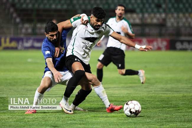 تساوی تیم فوتبال ذوب آهن اصفهان مقابل ملوان انزلی