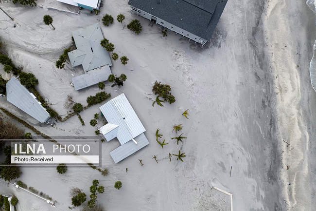 تصاویر هوایی از خسارات طوفان  میلتون 