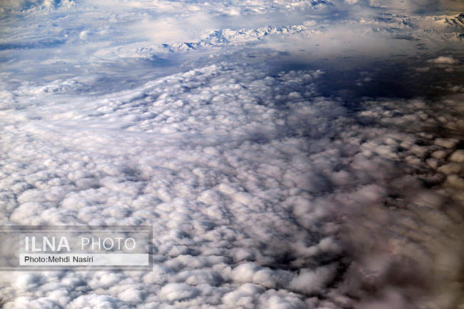 Aerial images of the snowy mountains on the border of Iran and Türkiye