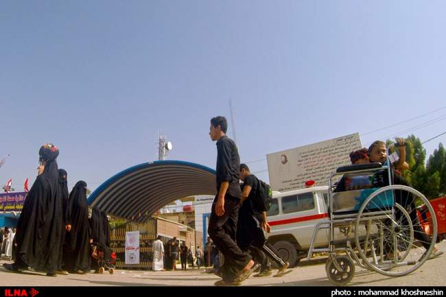 خدمت رسانی جمعیت هلال احمر جمهوری اسلامی ایران به زائرین پیاده اربعی