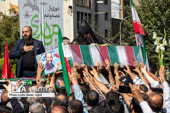 مراسم تشییع پیکر شهید مدافع امنیت در تهران