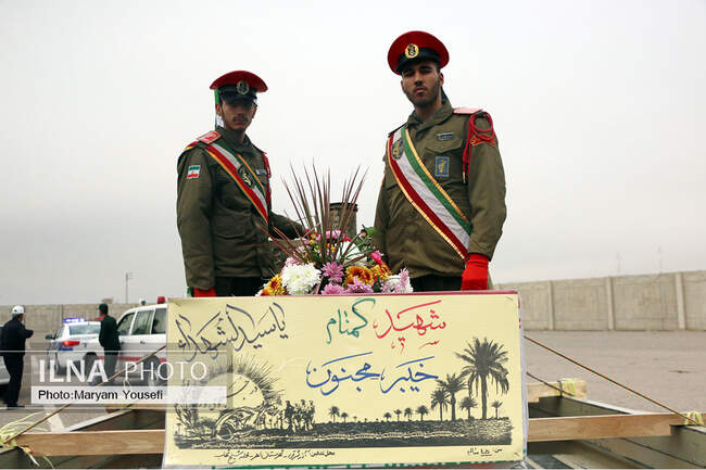 تشییع ۵ شهید گمنام دوران دفاع مقدس در تبریز
