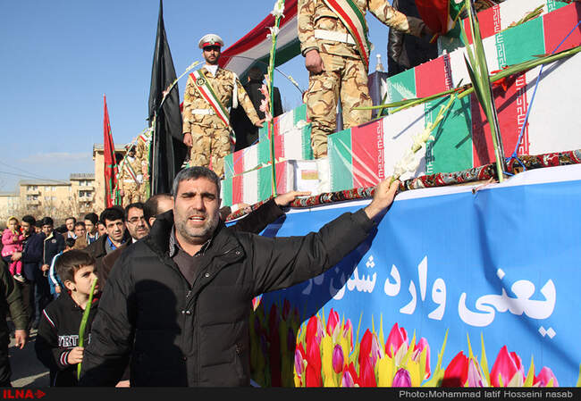 مراسم استقبال از پیکر مطهر ۲۰ شهید گمنام دوران دفاع مقدس/سنندج