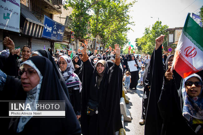 راهپیمایی جمعه خشم و نصر در قزوین